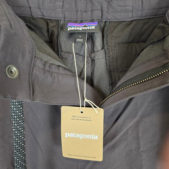 Patagonia Mens Skyline Traveler Pants Size Large Ink Black Jogger Stretch - Picture 3 of 4